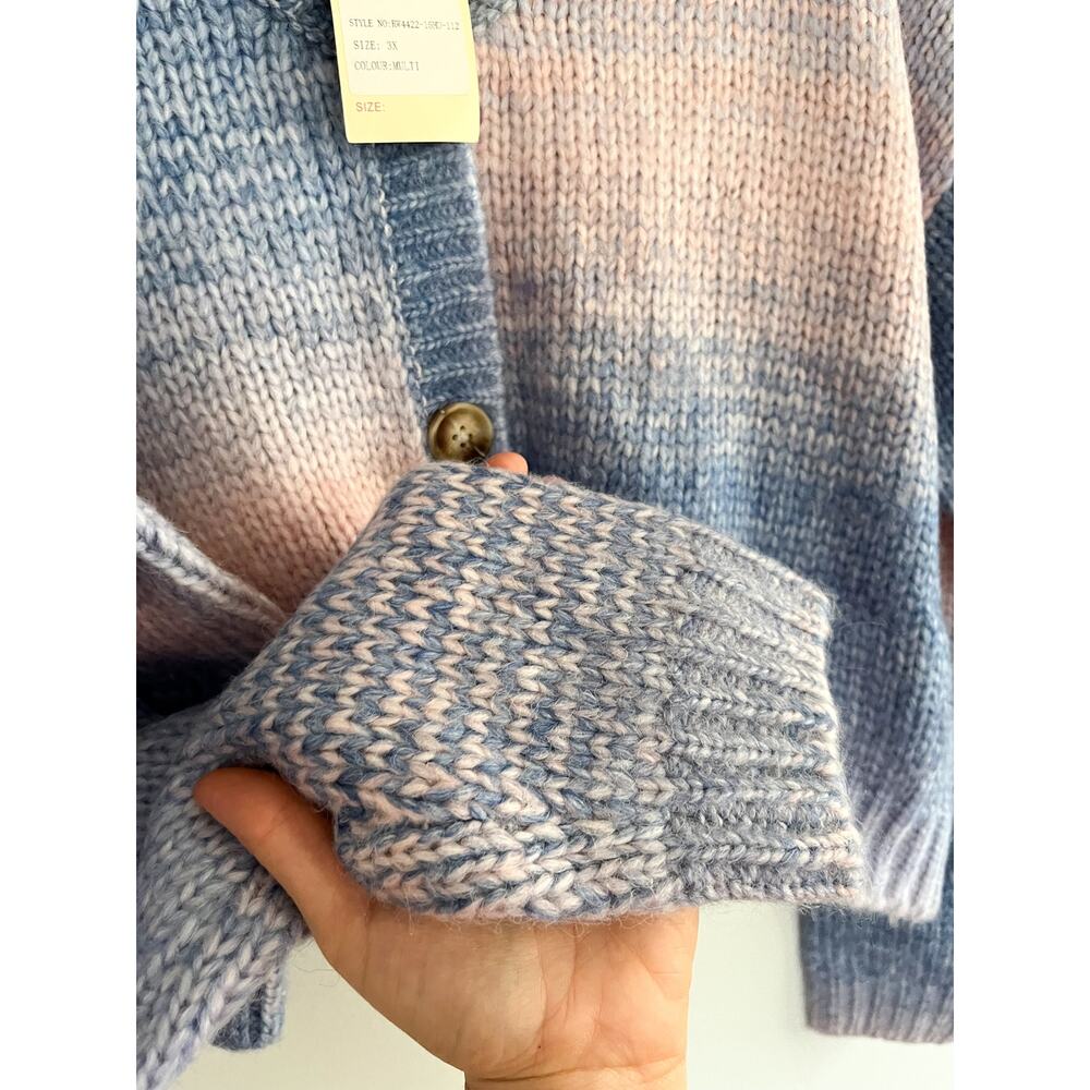 Raga | Alicia Cardigan | Pink Blue | Sz 3x | NWT - Picture 7 of 9